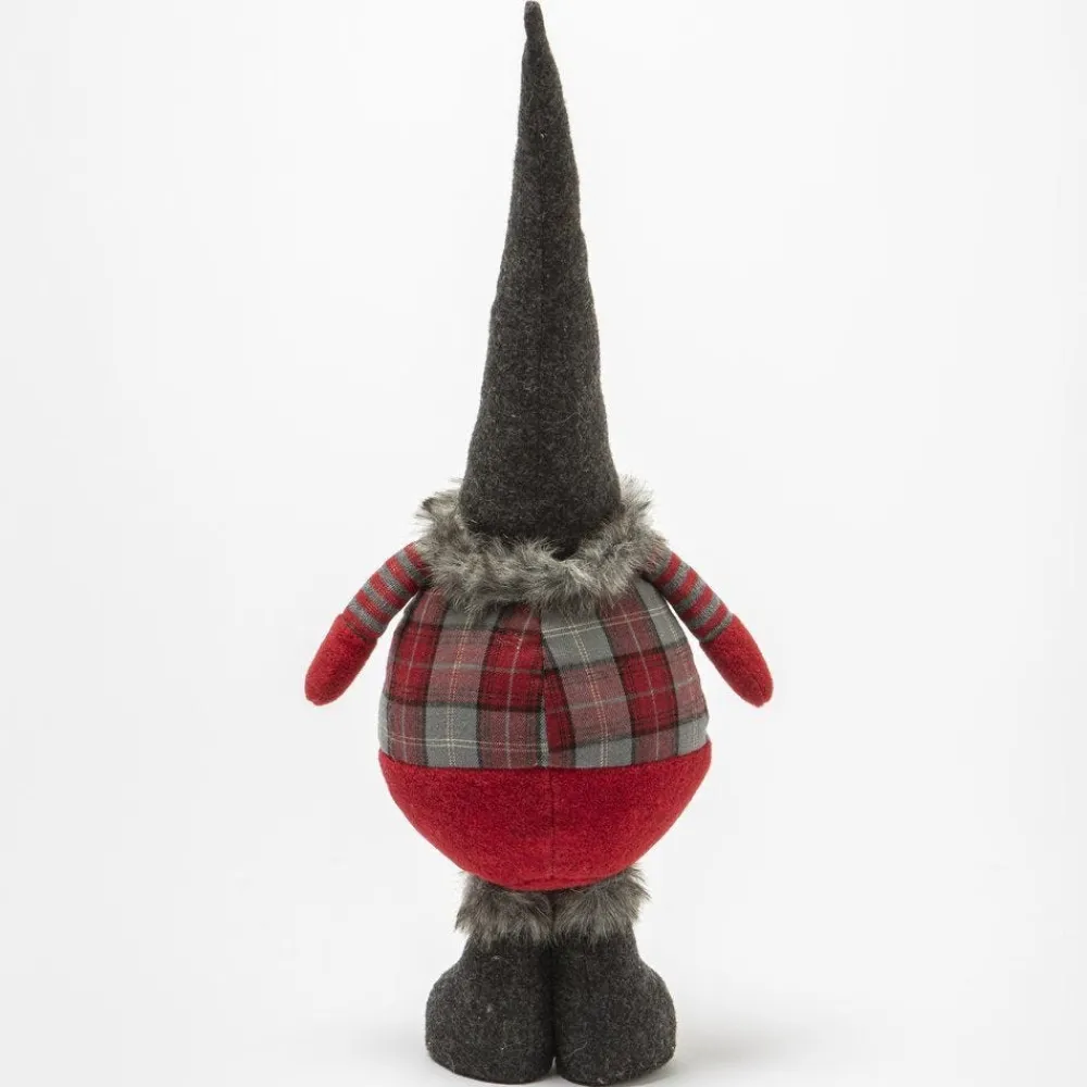 RETIF Gnome Boule En Tissu Rouge Et Gris H 62 Cm Store