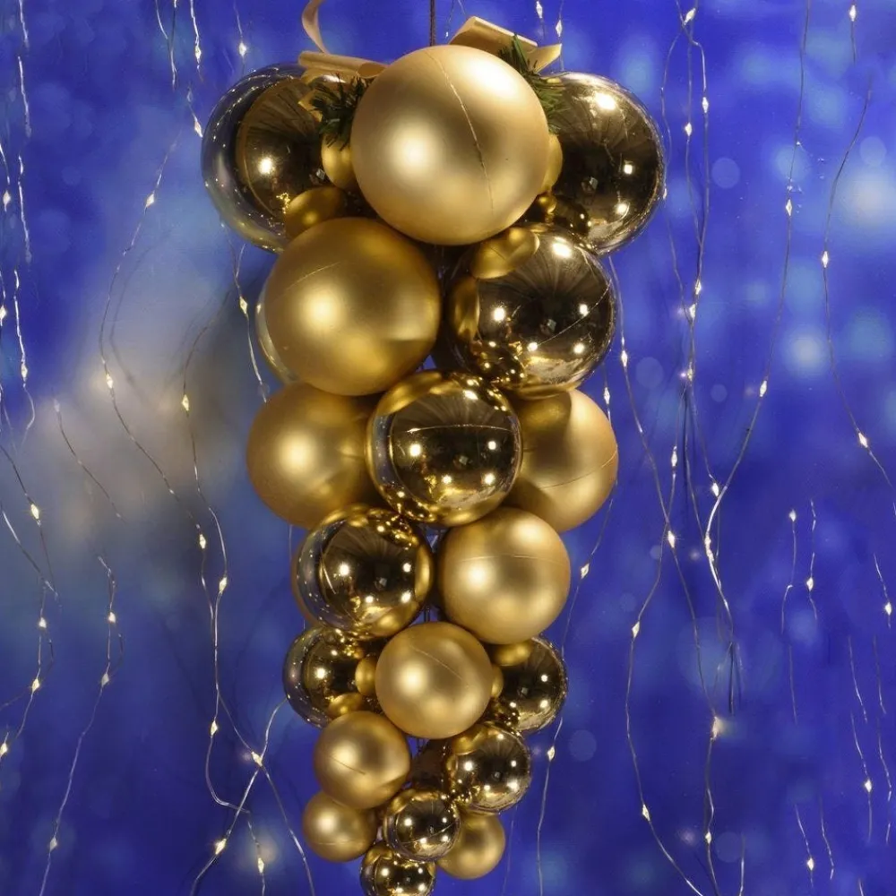 RETIF Grappe 29 Boules Or Mat/Brillant H.66 Cm Sale