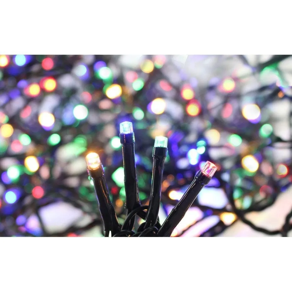 RETIF Guirlande 192 Led Super Brillante Multicolore 16M - Cable Vert Hot