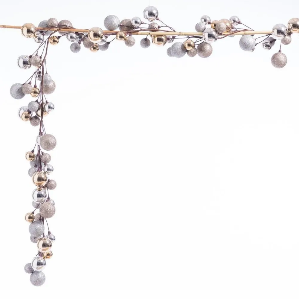 RETIF Guirlande Argent Et Or De 108 Boules O 4 Et 6 Cm Assortis L 250 Cm Hot