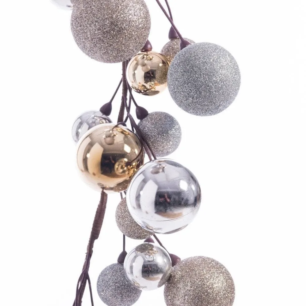 RETIF Guirlande Argent Et Or De 108 Boules O 4 Et 6 Cm Assortis L 250 Cm Hot