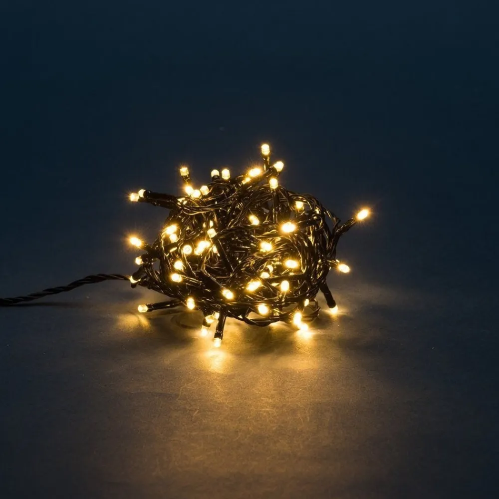 RETIF Guirlande Avec Enceinte 96 Leds Blanc Chaud L 8 M Cheap