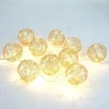 RETIF Guirlande De 10 Boules Or O8Cm - 50 Micro Led Blanc Chaud 1,8M Store