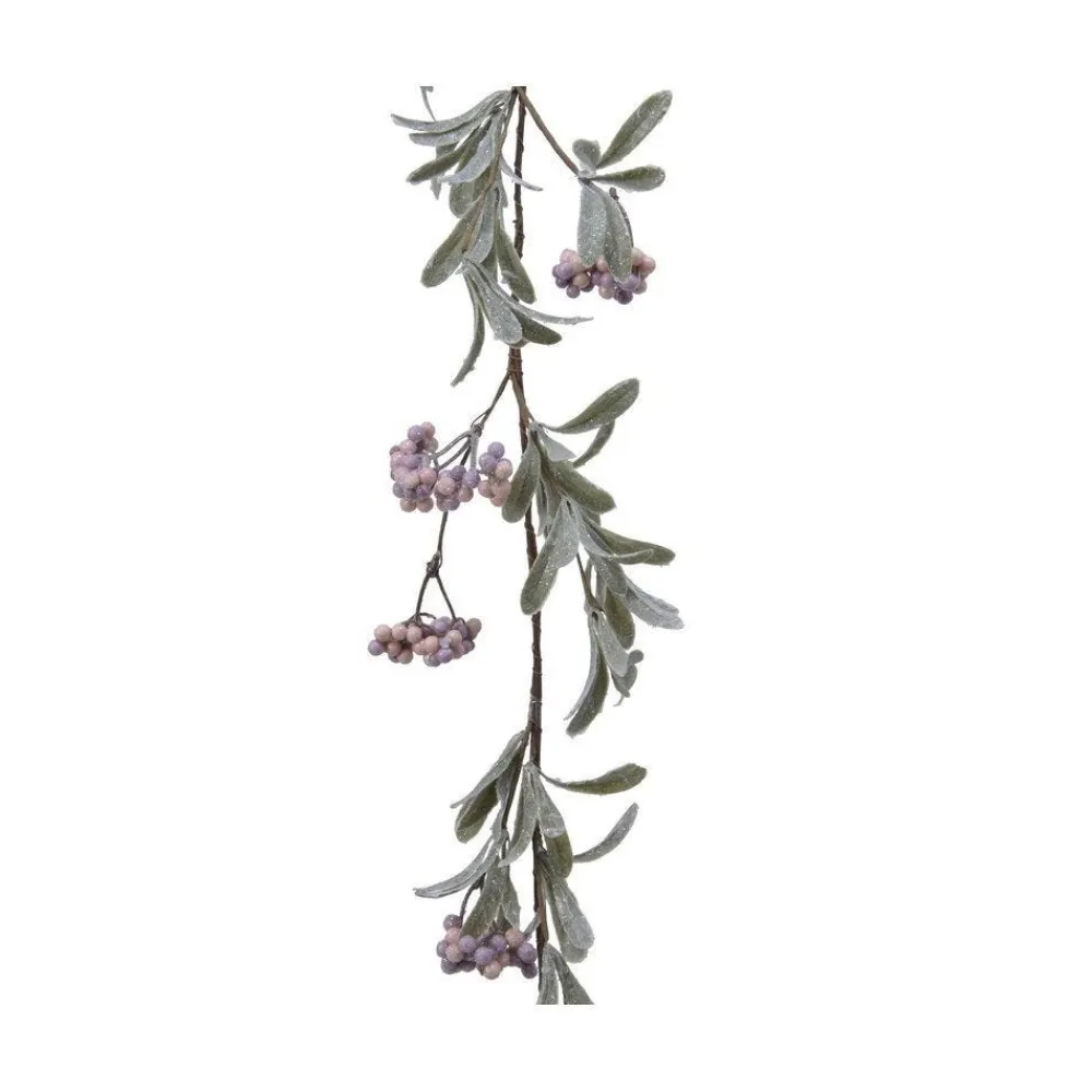 RETIF Guirlande De Baies Roses Givrees L 110 Cm New