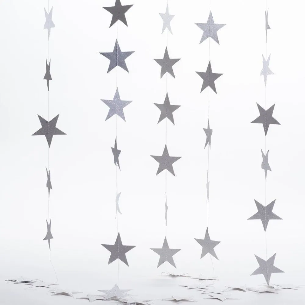RETIF Guirlandes Etoiles En Papier Blanc -3 X 2 M Et 5 X 1M Store