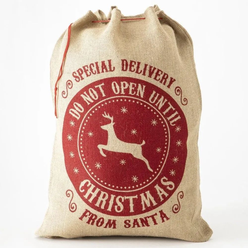 RETIF Hotte Du Pere Noel En Jute L 51 X H 73 Cm New