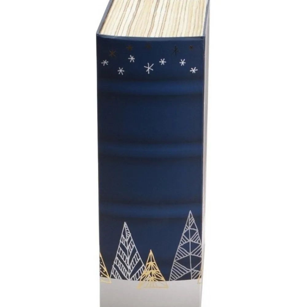RETIF Livre Coffret Carton Sapins Bleus/Dorure - 23.2X35.2X12.6 Cm- Par 8 Cheap