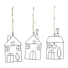 RETIF Maisonnettes Metal Noir Suspendu 11X7Cm Par 6 Store