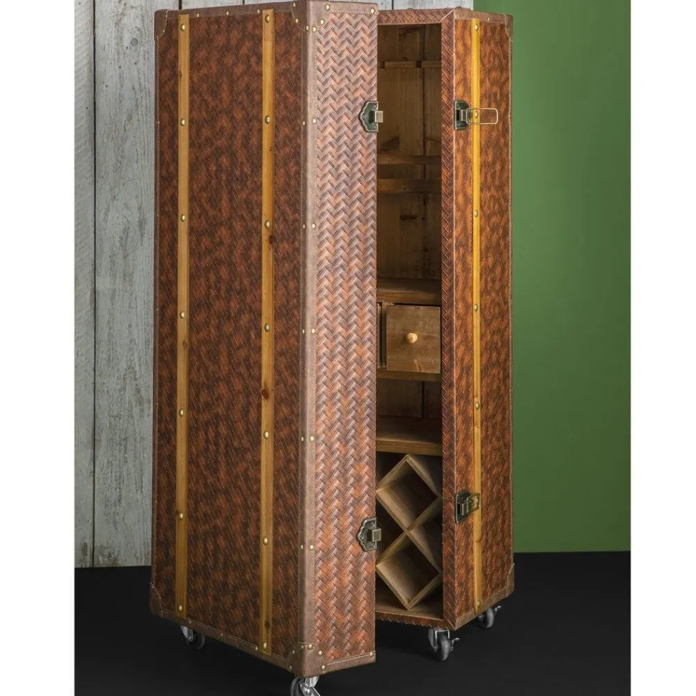 RETIF Malle Bar A Roulettes 49 X 53 X 125Cm Flash Sale