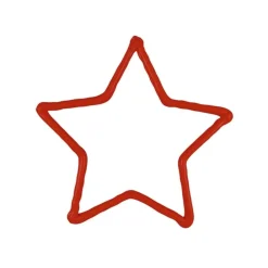 RETIF Motif Etoile Rouge 2D - 38Cm Sale