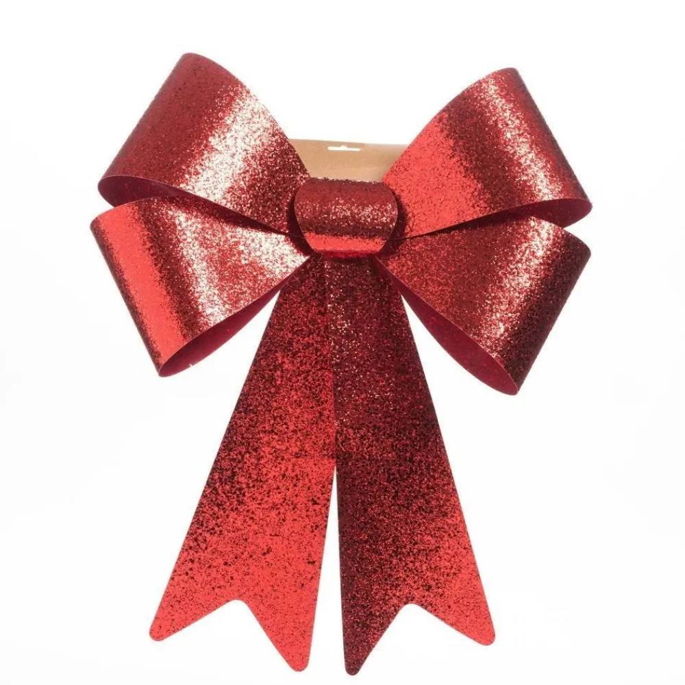 RETIF Noeud Rouge Glitter L 51 X H 62 Cm New