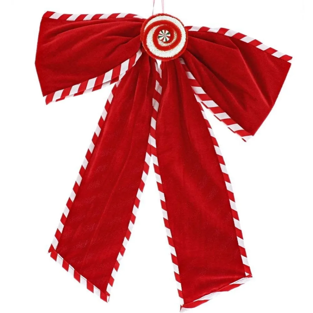 RETIF Noeud Rouge Tissu L 38 X H 43 Cm A Suspendre New