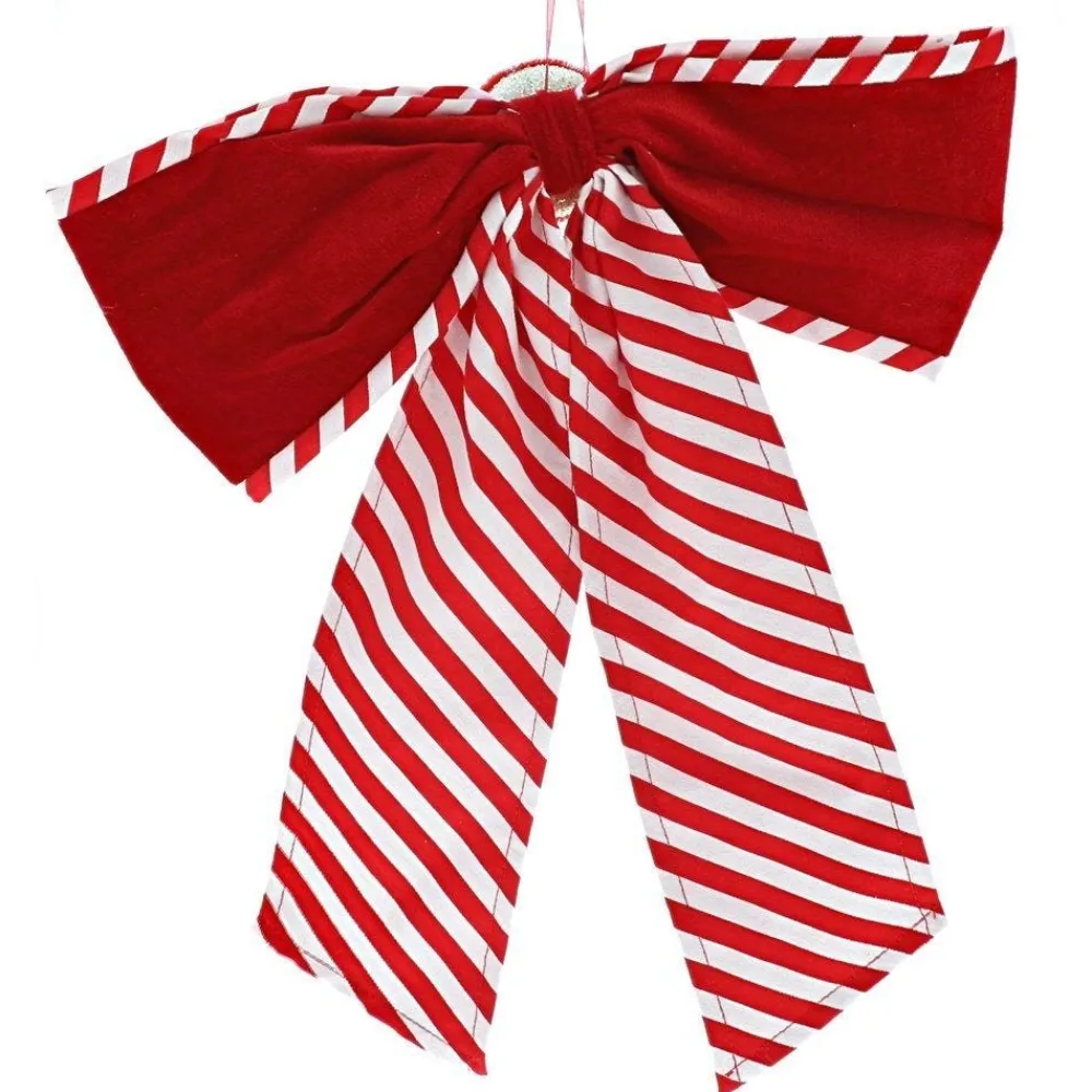 RETIF Noeud Rouge Tissu L 38 X H 43 Cm A Suspendre New