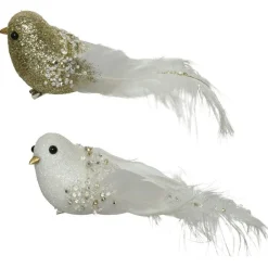 RETIF Oiseau Avec Paillettes Et Perles Sur Clip 6X7X23Cm - 2 Modeles Possibles Outlet