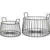 RETIF Paniers En Metal Noir O35 X 23Cm + O28 X 20Cm Hot