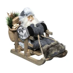 RETIF Pere Noel Chapka Grise Sur Sa Luge 26X26X15Cm Fashion