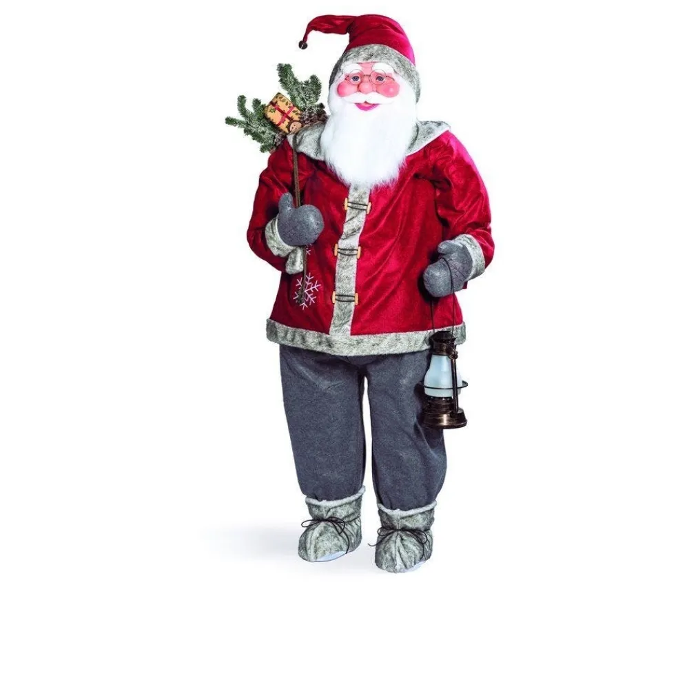 RETIF Pere Noel Rouge Avec Lanterne Et Sac H.180 Cm Clearance