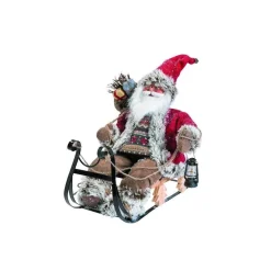 RETIF Pere Noel Rouge Sur Traineau L40 X P25 X H33Cm Fashion