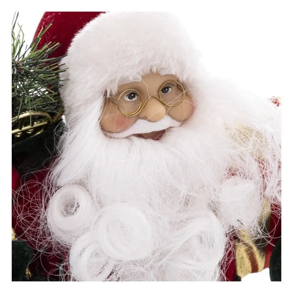RETIF Pere Noel Traditionnel En Velours Rouge Et Fourrure Blanche H30Cm Hot