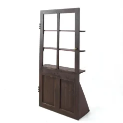 RETIF Porte Decorative En Bois Avec Etageres L 85 X P 20 X H 180Cm Sale