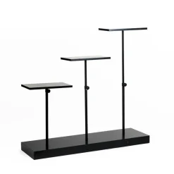 RETIF Presentoir Metal Noir 3 Tablettes Sur Pied Reglable En Hauteur De 50>90 Cm Clearance