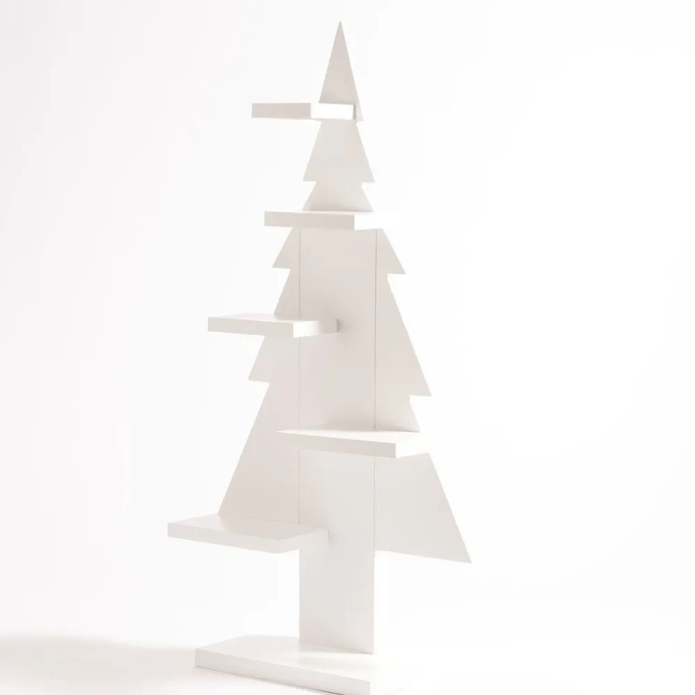 RETIF Presentoir Sapin Blanc Avec 5 Tablettes L 90 X P 31 X H 176 Cm Best Sale