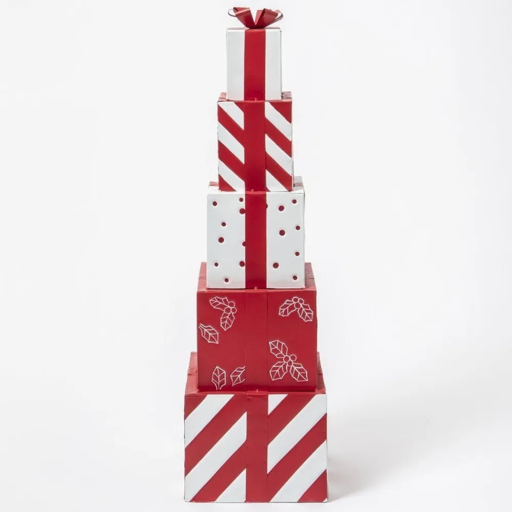 RETIF Pyramide De Cadeaux De Noel 26,5X26,5X91Cm New