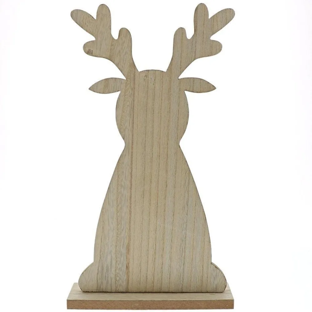 RETIF Renne En Bois Sur Socle L 20 X P 6 X H 36,5 Cm Best