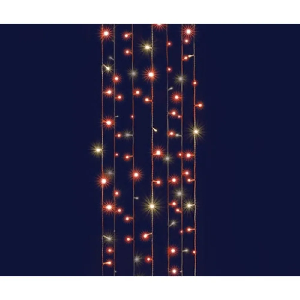 RETIF Rideau Flicker Light® Led Rouge & Flash Blanc Chaud - 2Mx2M Flash Sale