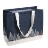 RETIF Sac Jute Deco Sapins Bleus - 42X19X35 Cm- Par 50 Clearance