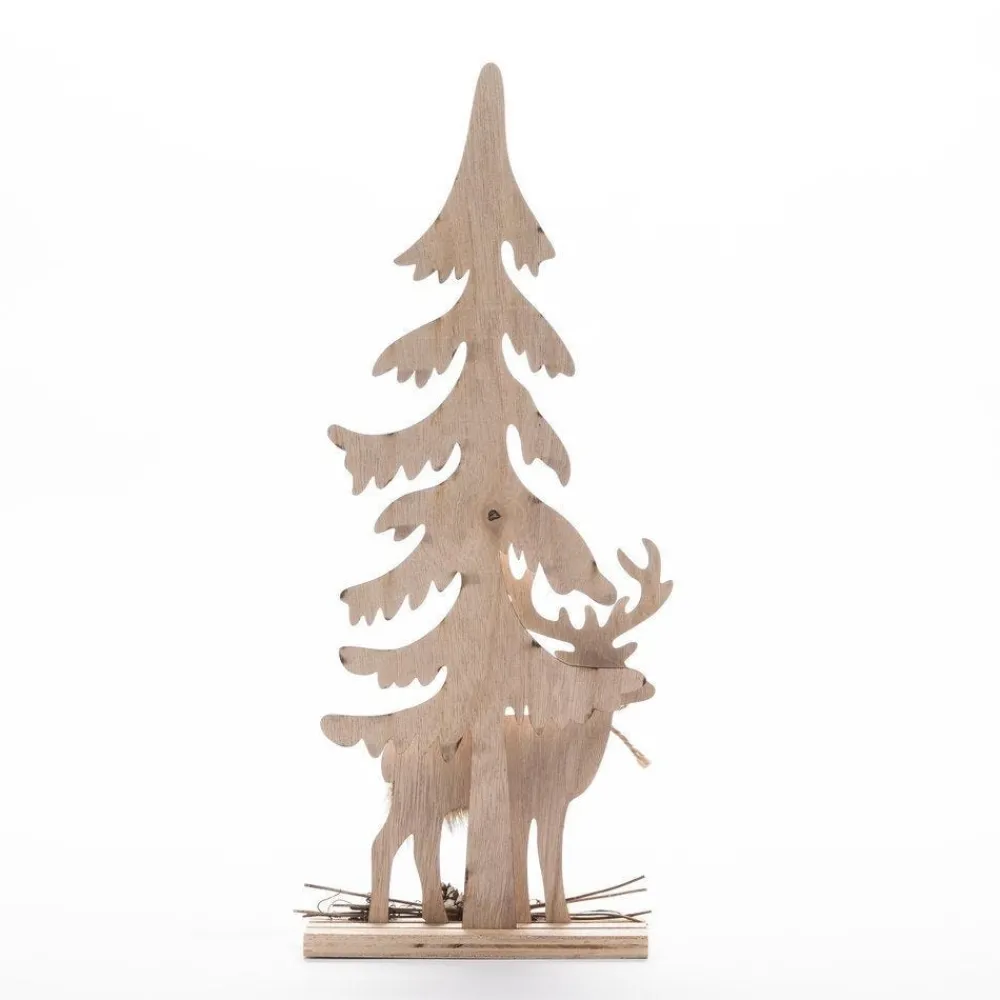 RETIF Sapin & Cerf Bois Enneige H.44Cm Shop