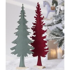 RETIF Sapin Bois Et Feutrine H42Cm 2 Coloris Possibles Rouge/Vert Best Sale