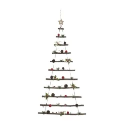 RETIF Sapin De Noel A Suspendre Lumineux A Led Avec Deco Rouge Et Verte H120Cm Hot