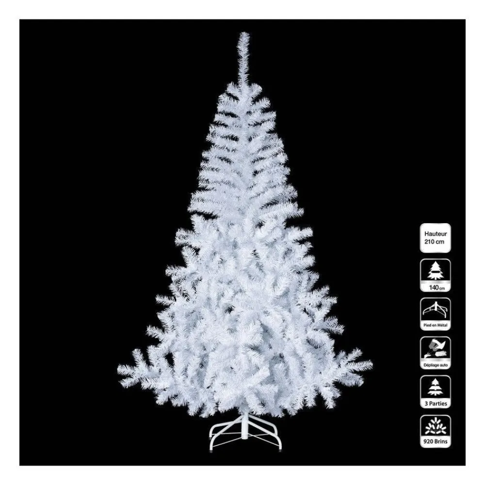 RETIF Sapin De Noel Artificiel Blanc 2 Tons H210Cm Outlet