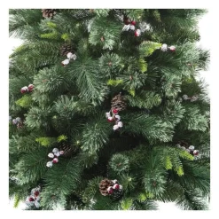 RETIF Sapin De Noel Artificiel Vert Avec Pommes De Pin Et Baies Rouges H210Cm Online