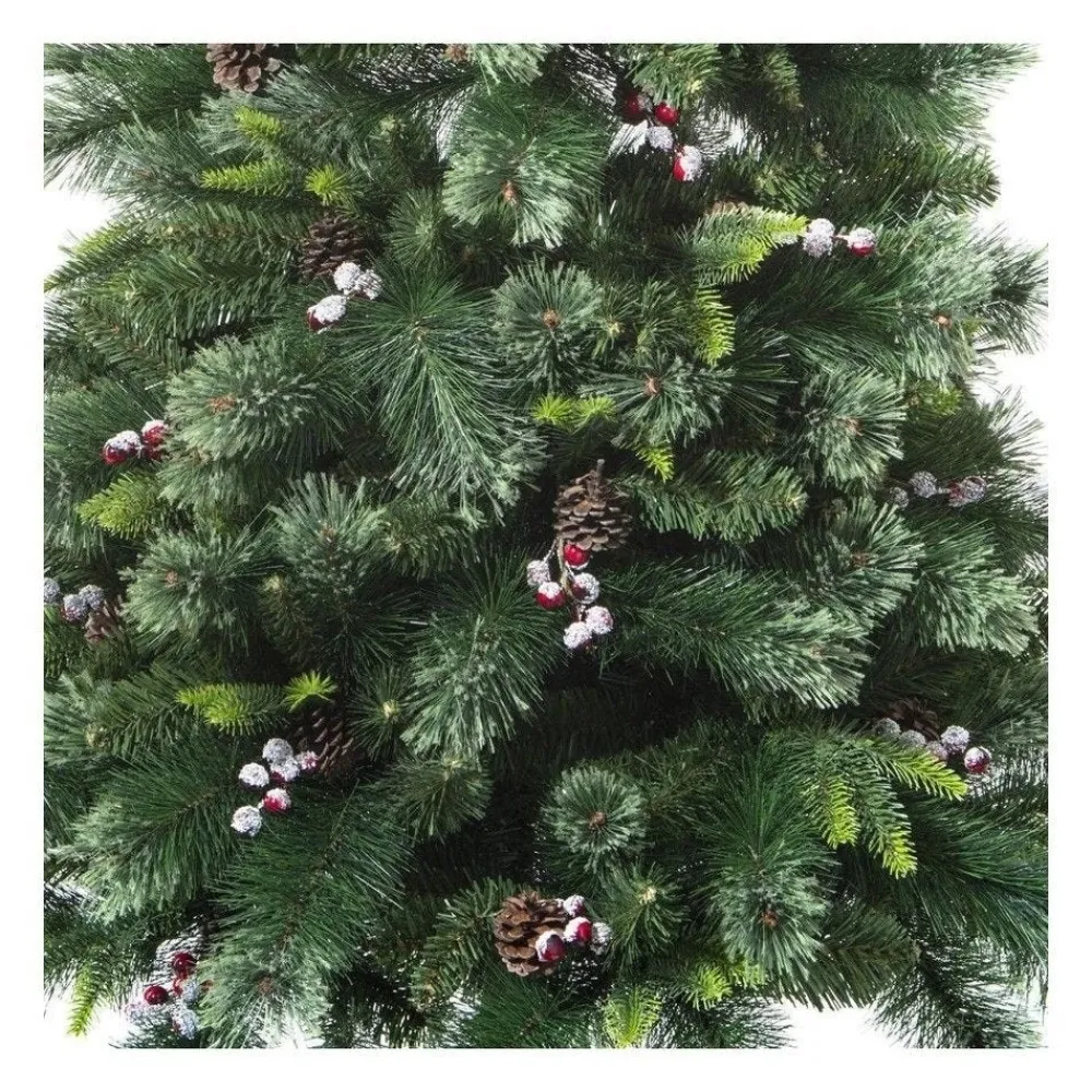 RETIF Sapin De Noel Artificiel Vert Avec Pommes De Pin Et Baies Rouges H210Cm Online