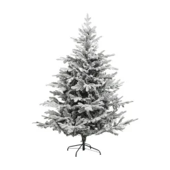 RETIF Sapin De Noel Artificiel Vert Floque Blanc Et Paillete Qualite Premium H180Cm Discount