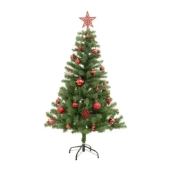 RETIF Sapin De Noel Artificiel Vert H150Cm Livre Avec 39 Decorations Flash Sale