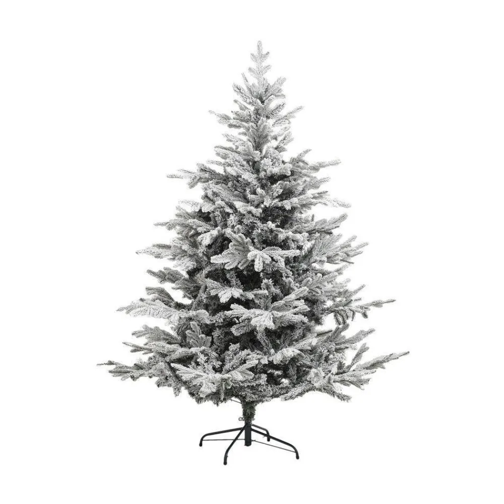 RETIF Sapin De Noel Artificiel Vert Floque Blanc Et Paillete Qualite Premium H150Cm Online