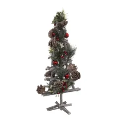 RETIF Sapin En Bois Decore Avec Branches Boules Et Pommes De Pin H55Cm Shop