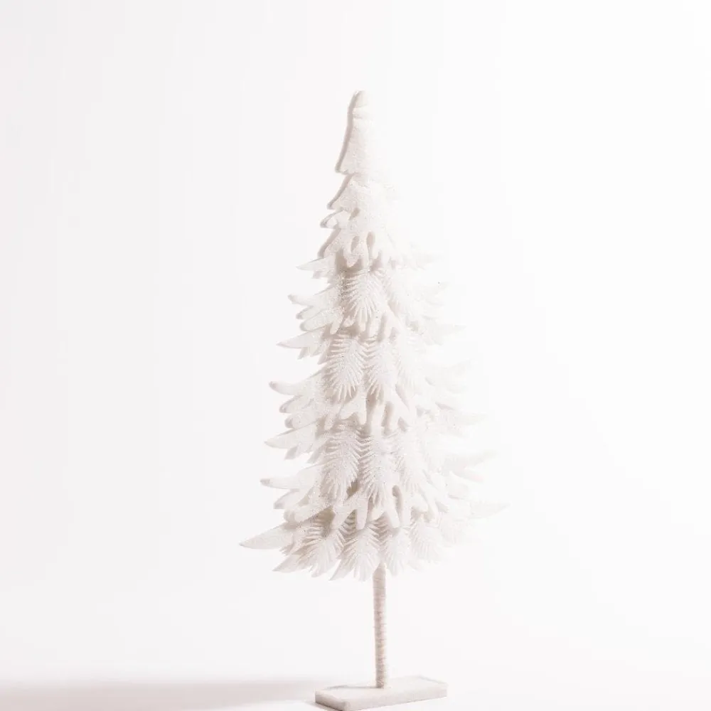 RETIF Sapin En Ouate Blanc Sur Socle L 63 X H 118 Cm Hot