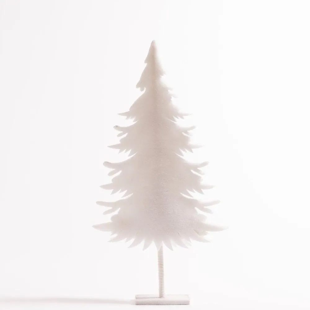 RETIF Sapin En Ouate Blanc Sur Socle L 63 X H 118 Cm Hot