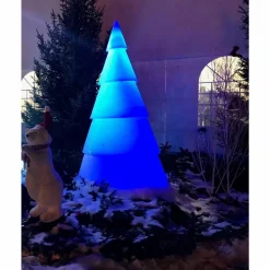 RETIF Sapin Lumineux Led Exterieur 5 Parties Avec Lestage Hauteur 2,50 Metres Clearance