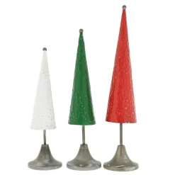 RETIF Sapins Coniques Assortis O 10 X H 46,5+ 40 + 34,5 Cm - Par 3 Hot