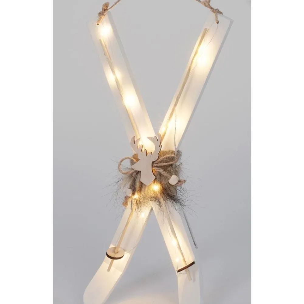 RETIF Skis Lumineux 15 Leds Blanc Chaud H42Cm - 2 Coloris Possibles Best