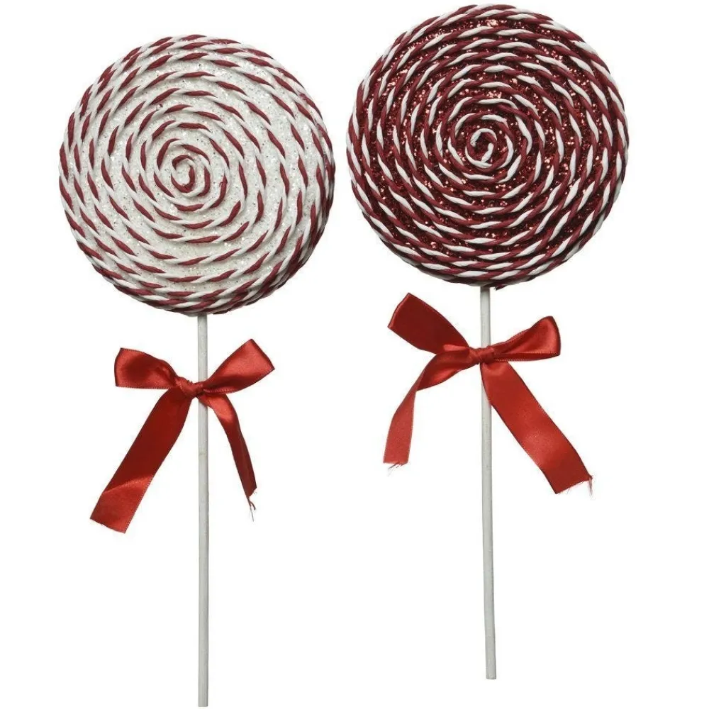 RETIF Sucette Rouge Et Blanc Avec Noeud Satin O14 X H 36Cm - 2 Modeles Possibles Cheap