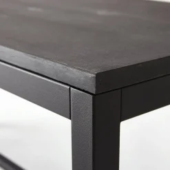 RETIF Table Basse Industrielle L100 X P40 X H45Cm Bois Noir Cheap