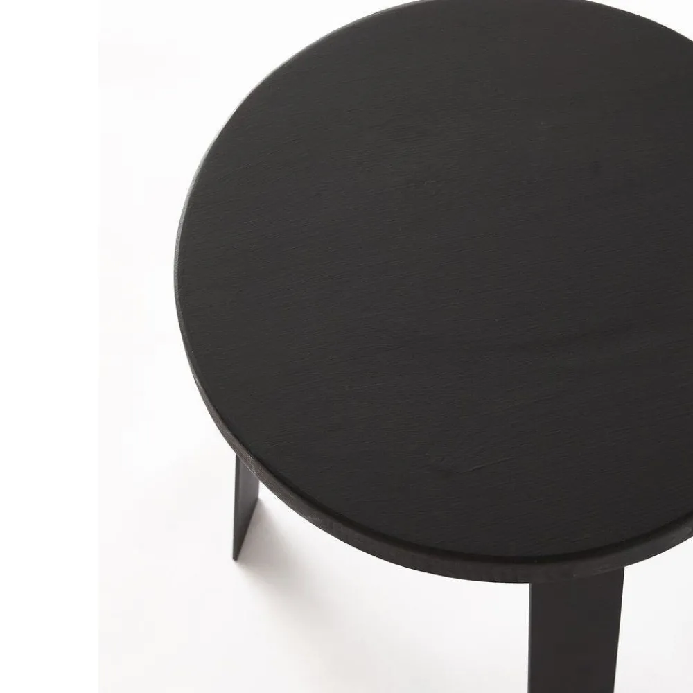 RETIF Table Ronde Bois Noir O 40 X H50 Cm Clearance