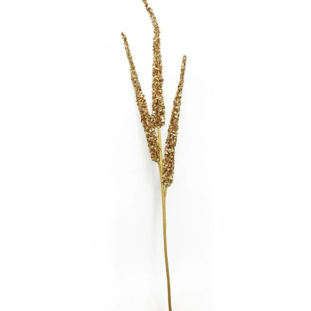 RETIF Tige D'Amaranthe Pailletee Or H70Cm New