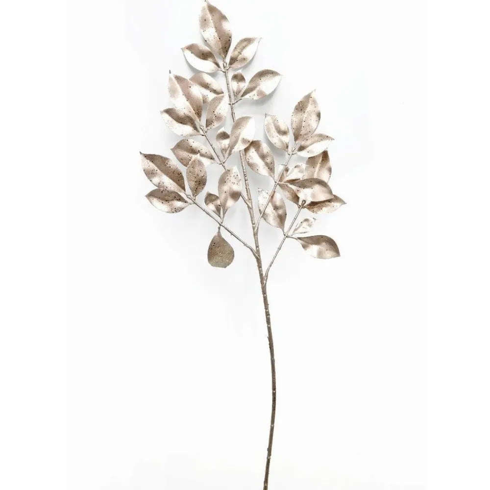 RETIF Tige De Feuilles Champagne Effet Metallise H63Cm Flash Sale